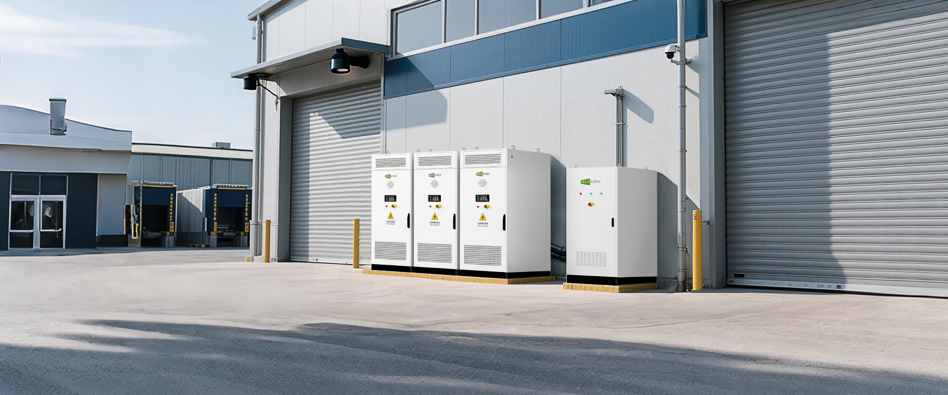 Ecosolex industrial and commercial battery energy storage solution, deployed at a plant
