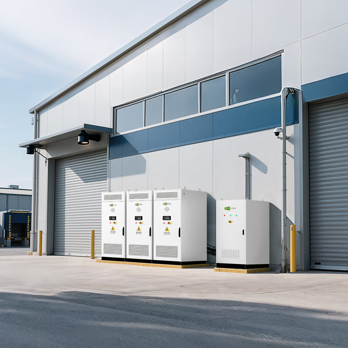 Ecosolex industrial and commercial battery energy storage solution, deployed at a plant